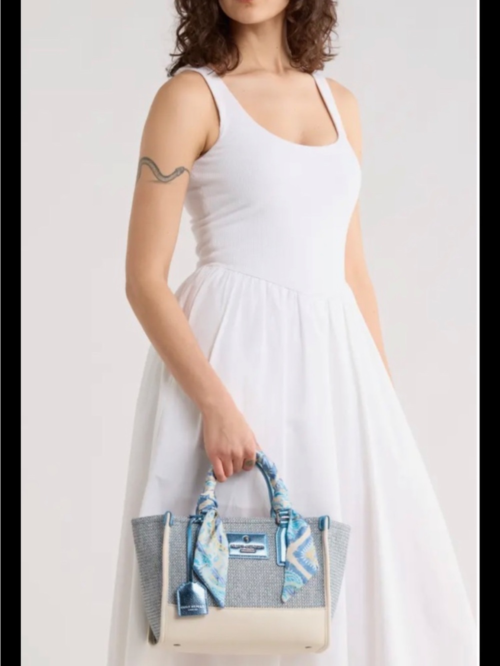 Kurt Geiger London Chiswick Small Shopper Tote Light/Pastel Blue NWOT - Picture 2 of 7